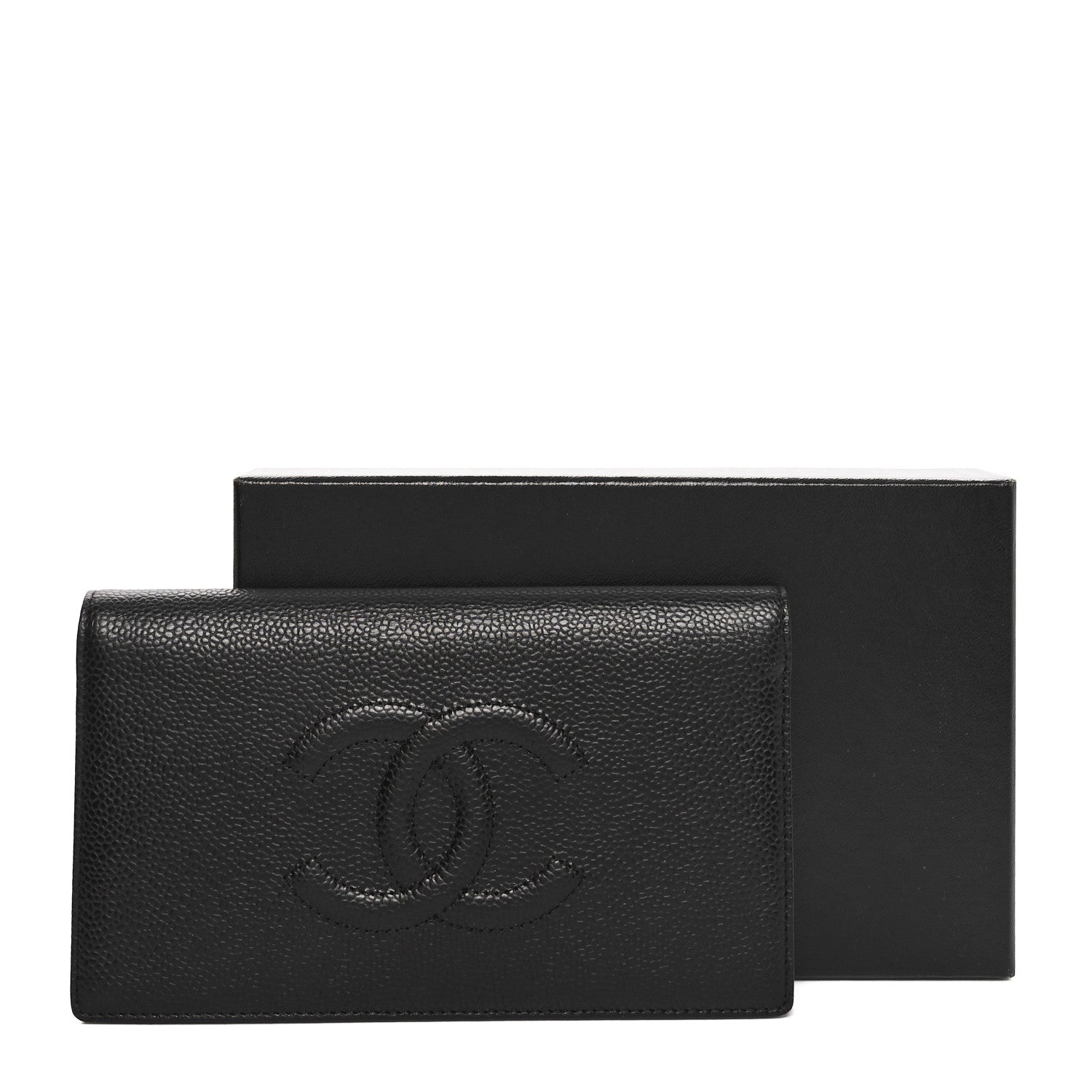 Chanel Caviar Timeless CC Yen Wallet Black 10 of 10
