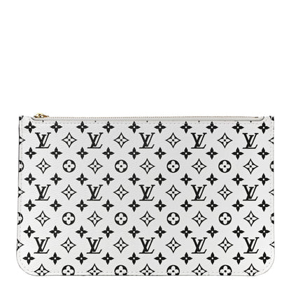 Louis Vuitton Monogram Giant Neverfull MM GM Pochette White 1 of 10