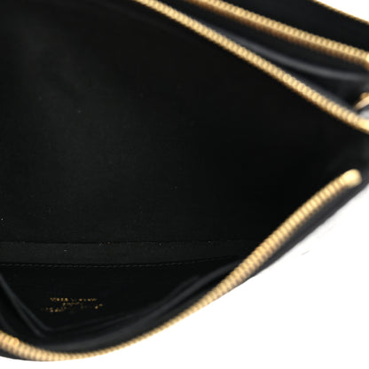 Louis Vuitton Empreinte Monogram Giant Double Zip Pochette Black Cream 6 of 11
