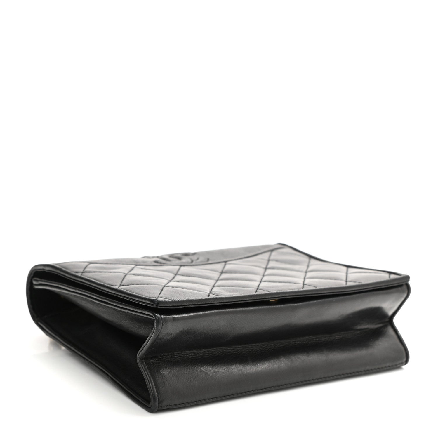 Chanel Lambskin Quilted CC Small Single Flap Black 4 of 11