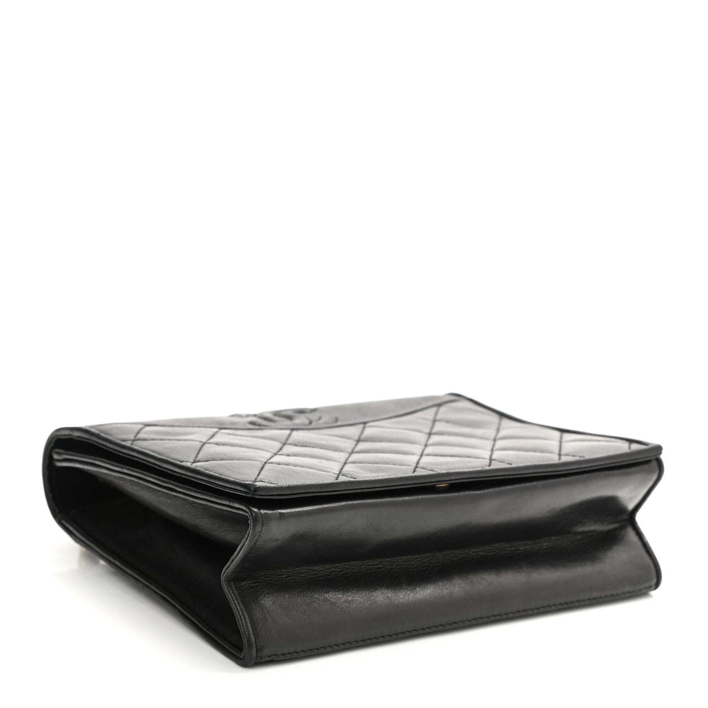 Lambskin Quilted CC Small Single Flap Black