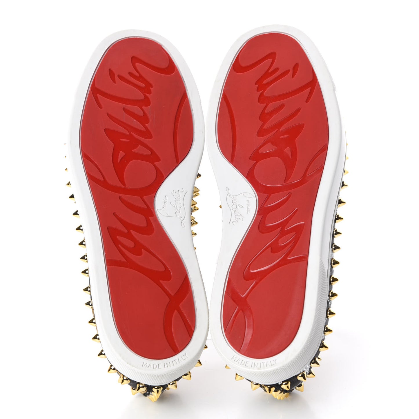 Metallic Lurex Studded Feline Womens Pik Boat Flats 37.5 Black Gold