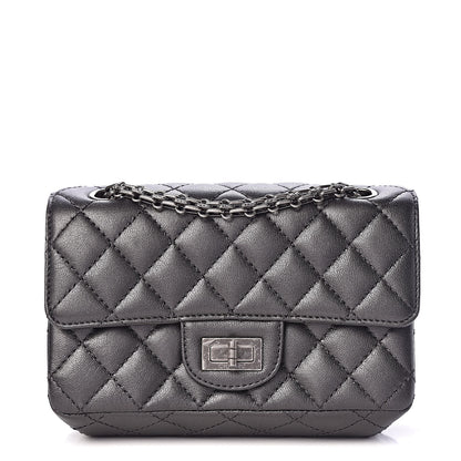 Chanel Sheepskin Quilted 2.55 Reissue Mini Flap Dark Grey 1 of 11