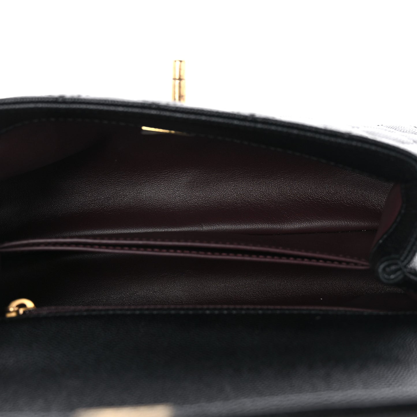 Caviar Quilted Mini Coco Chain Handle Flap Black