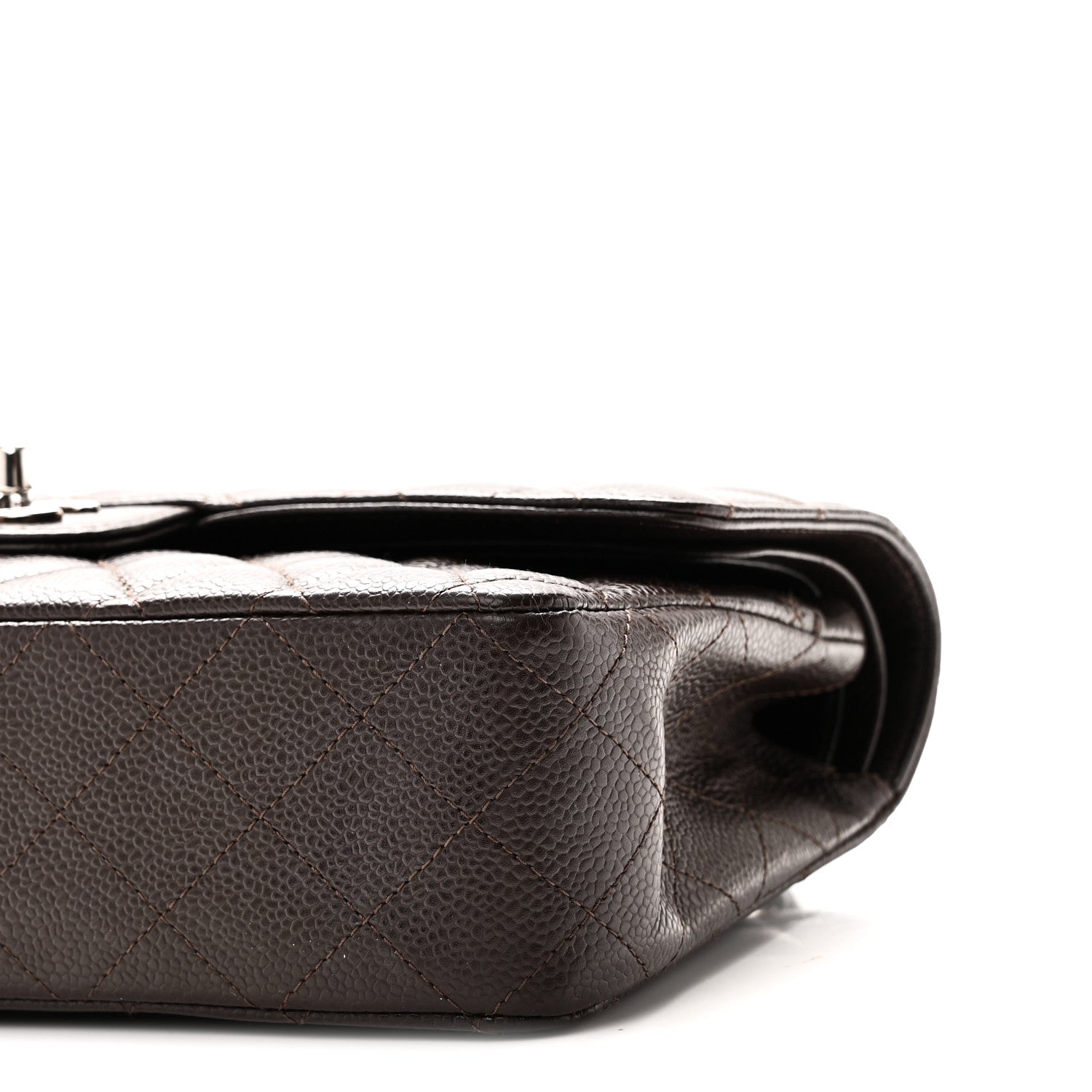 Chanel Caviar Quilted Medium Double Flap Brown 10 of 10