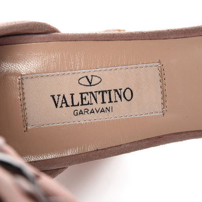 Valentino Garavani Suede Chain Ankle Strap 90mm Sandals 36 Poudre 9 of 10
