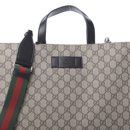 Gucci Soft GG Supreme Monogram Web Vertical Tote Black 8 of 10