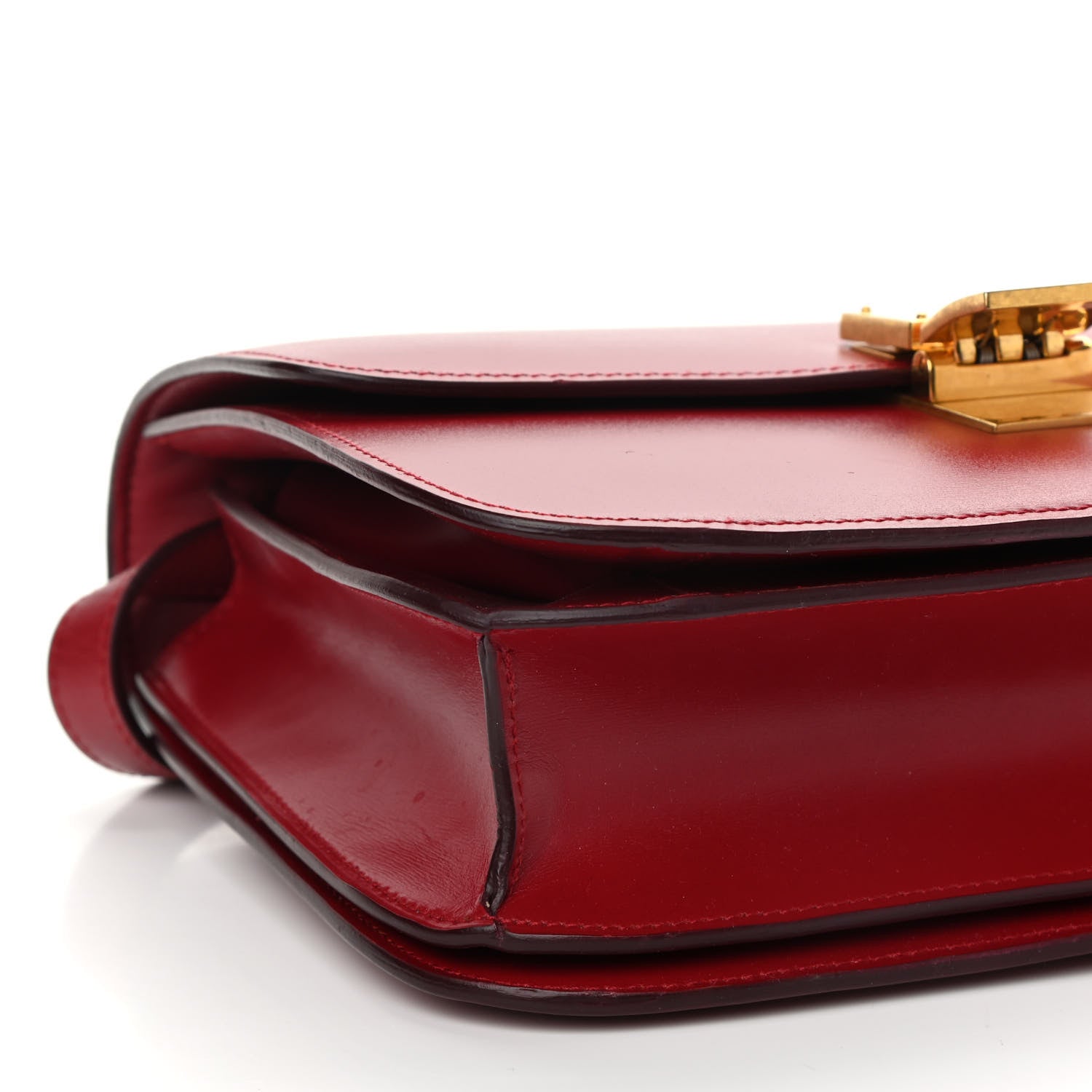 Celine Box Calfskin Medium Classic Box Flap Bag Red 9 of 14