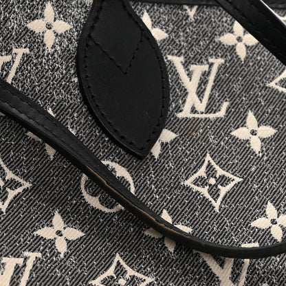 Louis Vuitton Denim Monogram Jacquard Neverfull MM  Grey 11 of 13