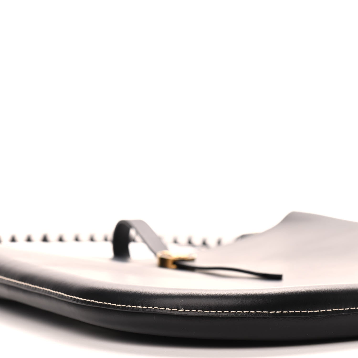 Burberry Calfskin TB Anne Shoulder Bag Black White 5 of 9