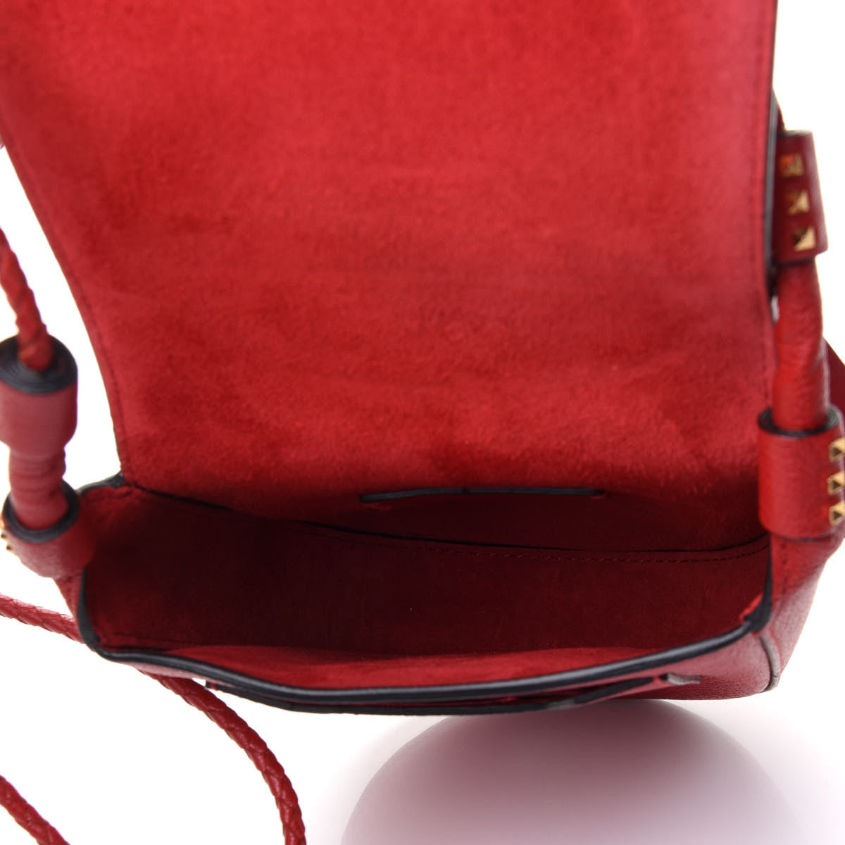 Valentino Garavani Goatskin Vring Crossbody Bag Rouge Pur 4 of 4