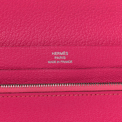 Hermes Chevre Mysore Azap GM Combined Wallet Rose Shocking 7 of 15