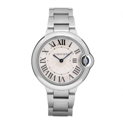 Cartier Stainless Steel 33mm Ballon Bleu De Quartz Watch 1 of 7