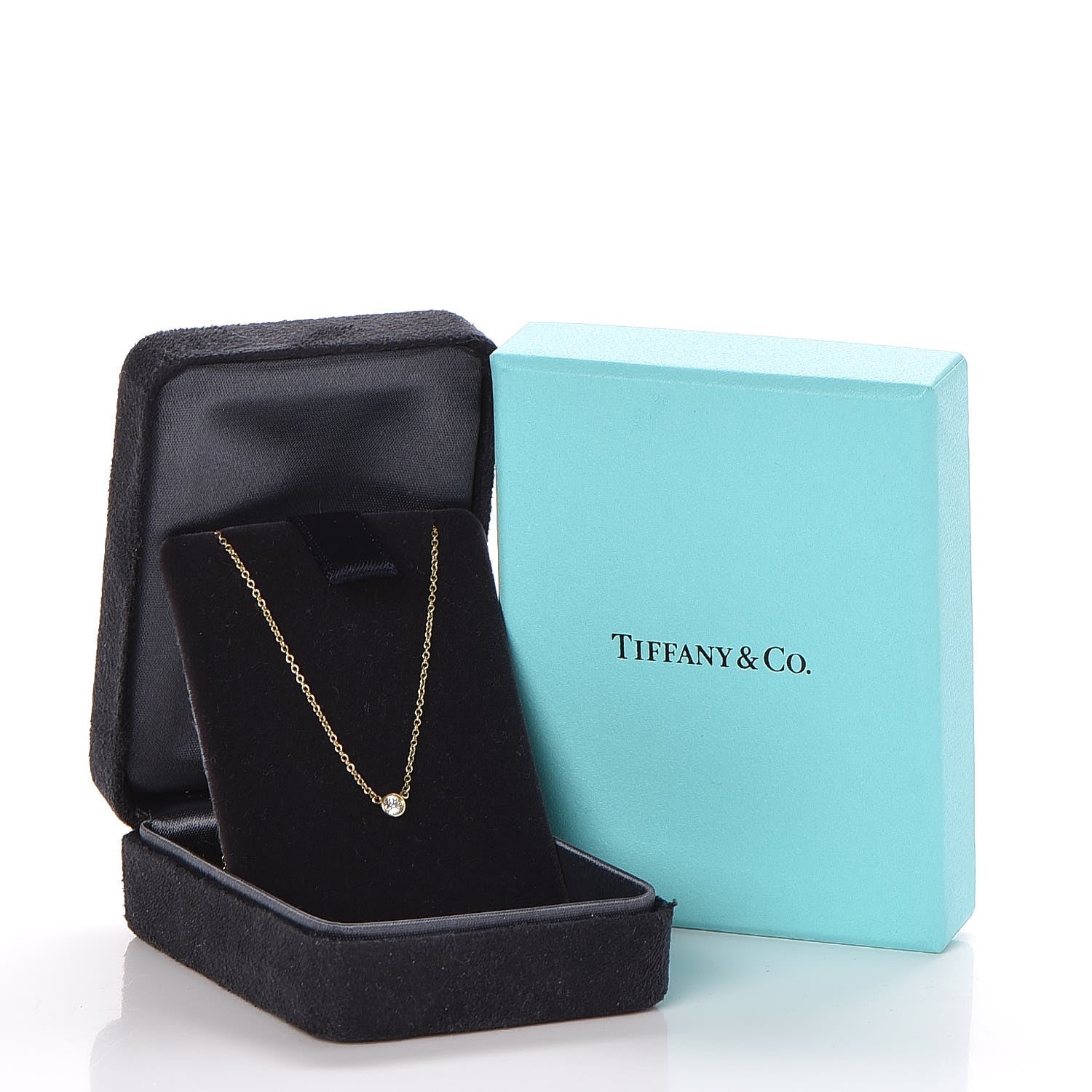 Tiffany 18K Yellow Gold Diamond .08ct Elsa Peretti Diamonds by the Yard Pendant Necklace 8 of 8