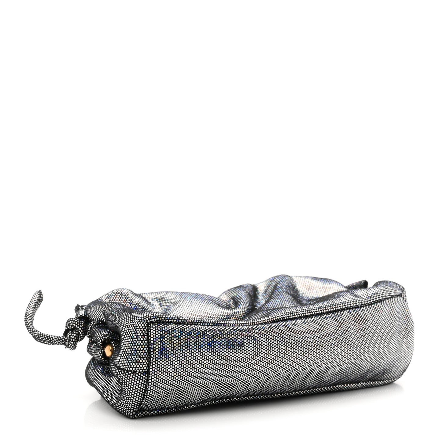 Glitter Calfskin Mini Cloud Clutch Multicolor