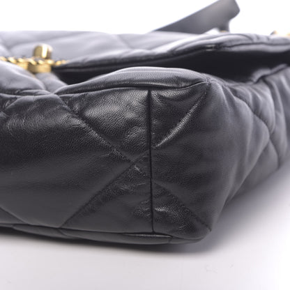 Chanel Lambskin Quilted Large 19 Flap Black 9 of 11