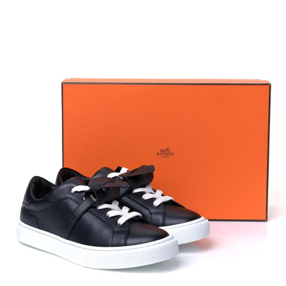 Hermes Calfskin Day Sneakers 36.5 Black 9 of 9