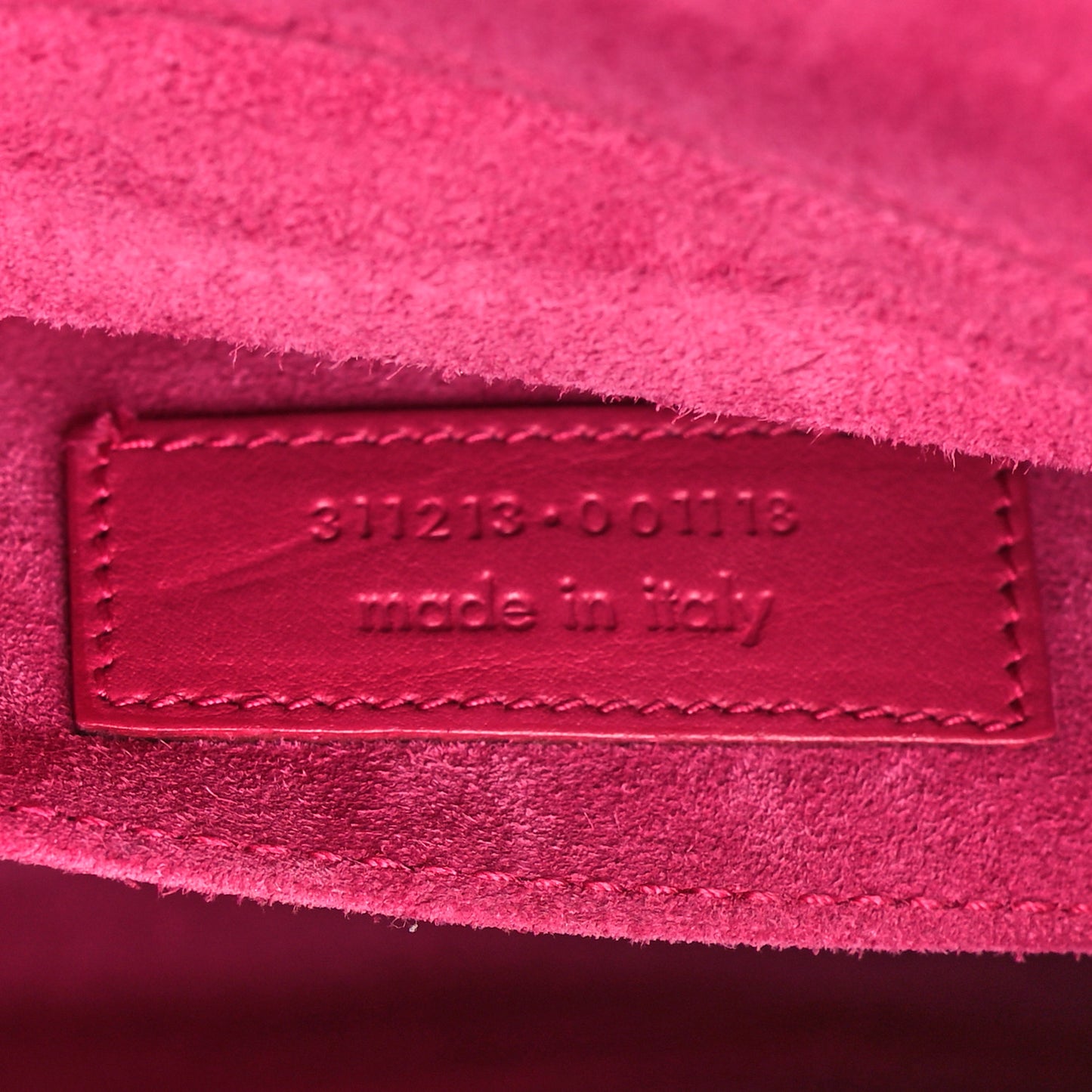 Calfskin Classic Y Ligne Clutch Fuchsia