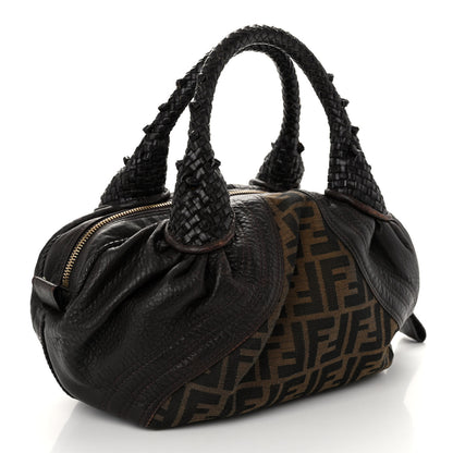 Fendi Zucca Nappa Nuvolata Vitello Tortuga Spy Bowler Tobacco Moro 3 of 10