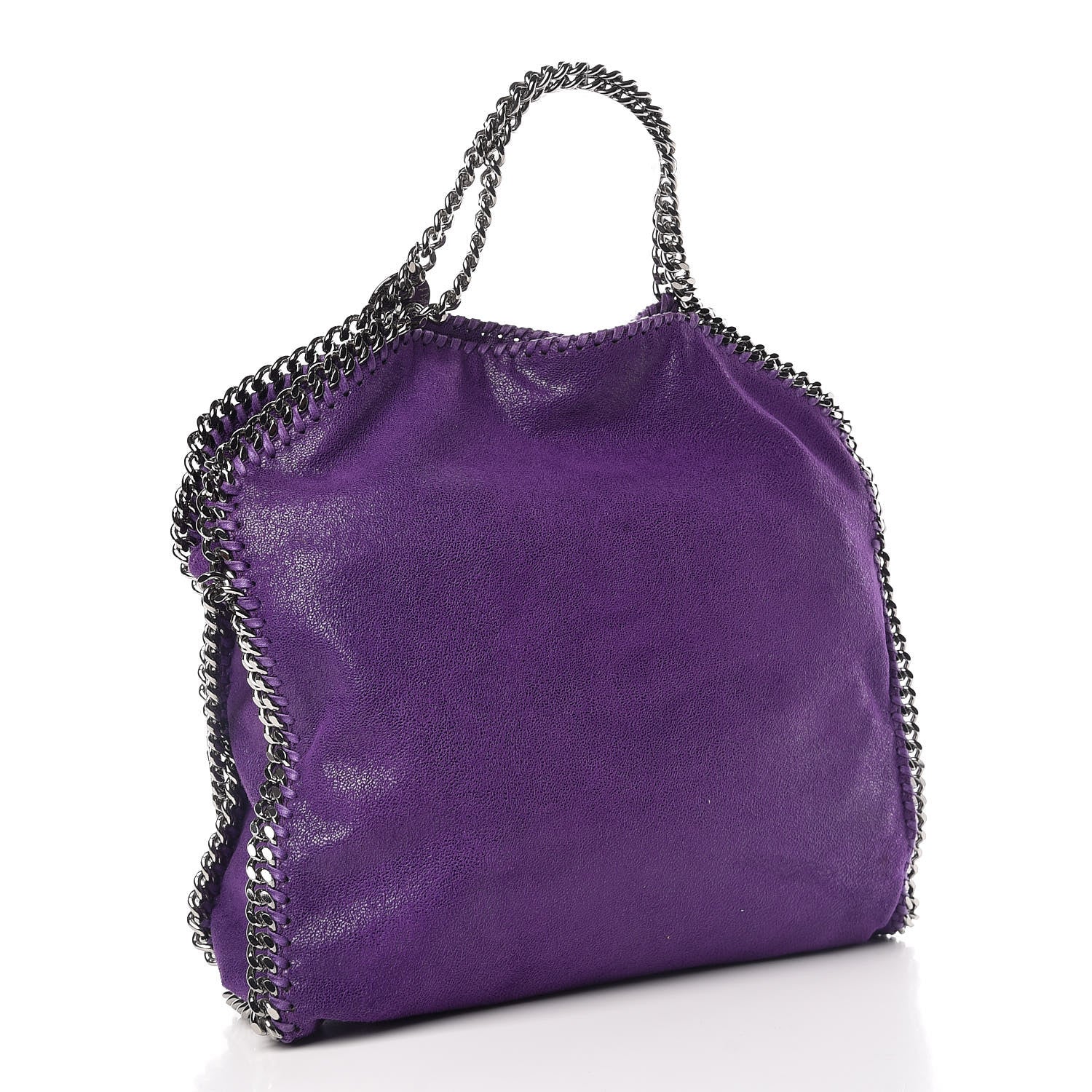Stella McCartney Shaggy Deer Small Falabella Fold Over Tote Bright Purple 4 of 10