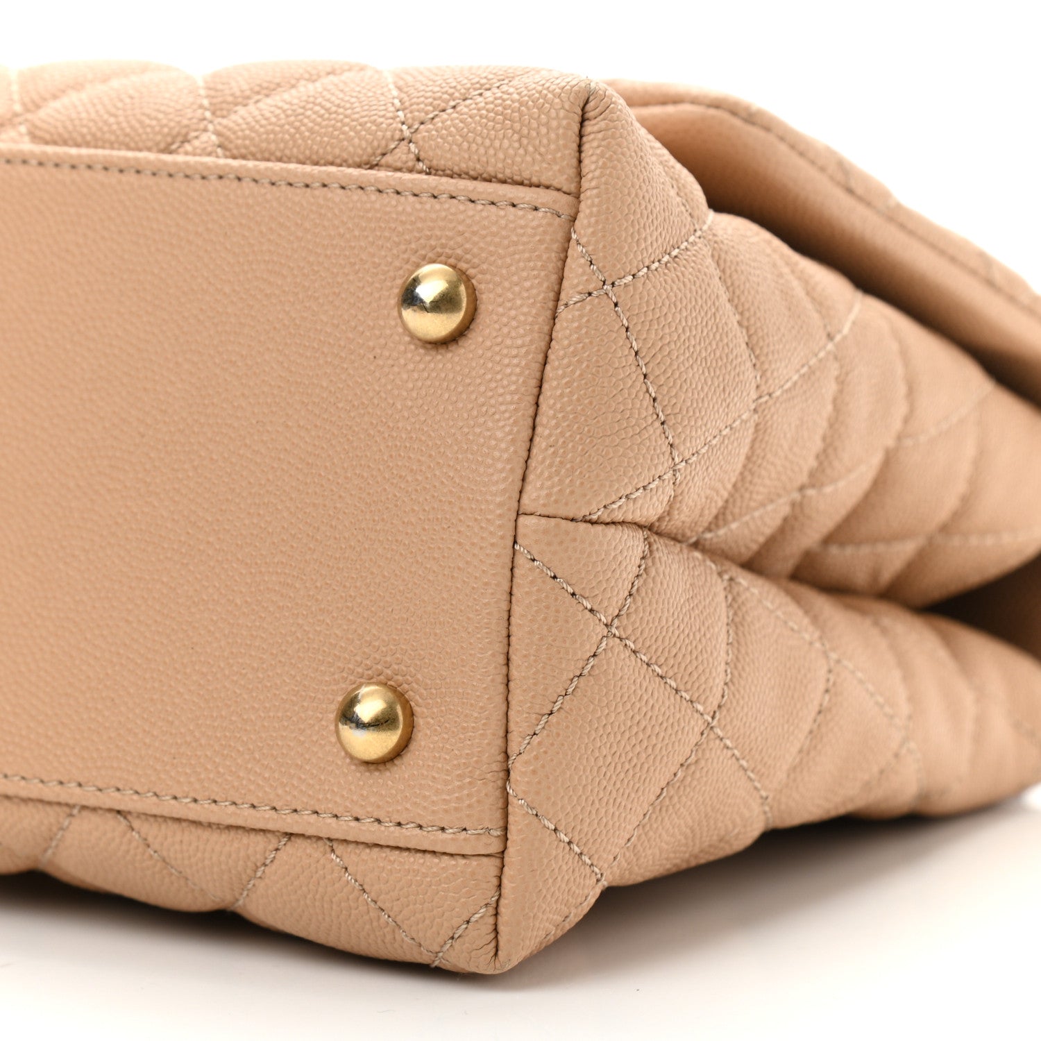 Chanel Caviar Lizard Embossed Quilted Small Coco Handle Flap Beige 9 of 10