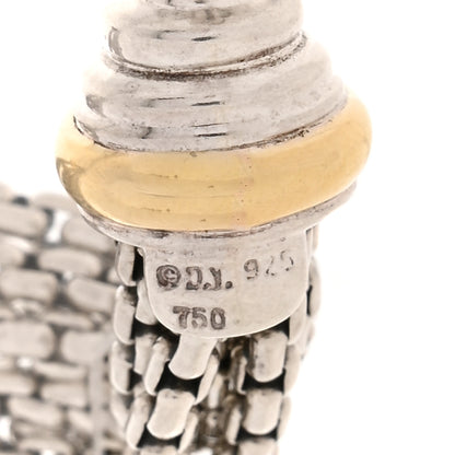 David Yurman Sterling Silver 18K Yellow Gold Cultured Pearl Citrine Smokey Quartz Multi Strand Necklace 5 of 5