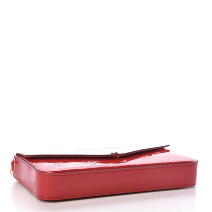 Louis Vuitton Vernis Felicie Pochette Chain Wallet Cherry 4 of 11