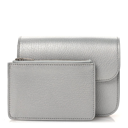 Hermes Metallic Chevre Chamkilight Constance Slim Wallet Argent 3 of 10