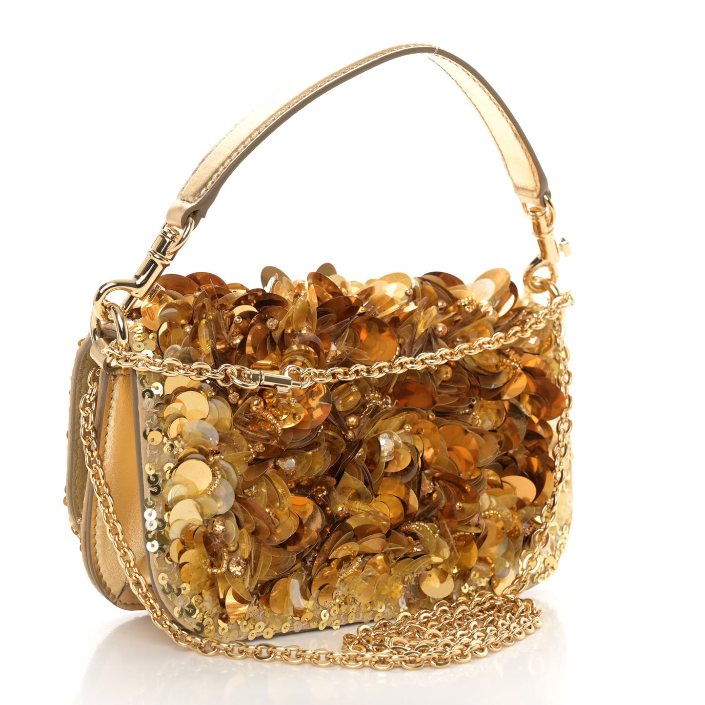Sequin DG Shoulder Bag Oro