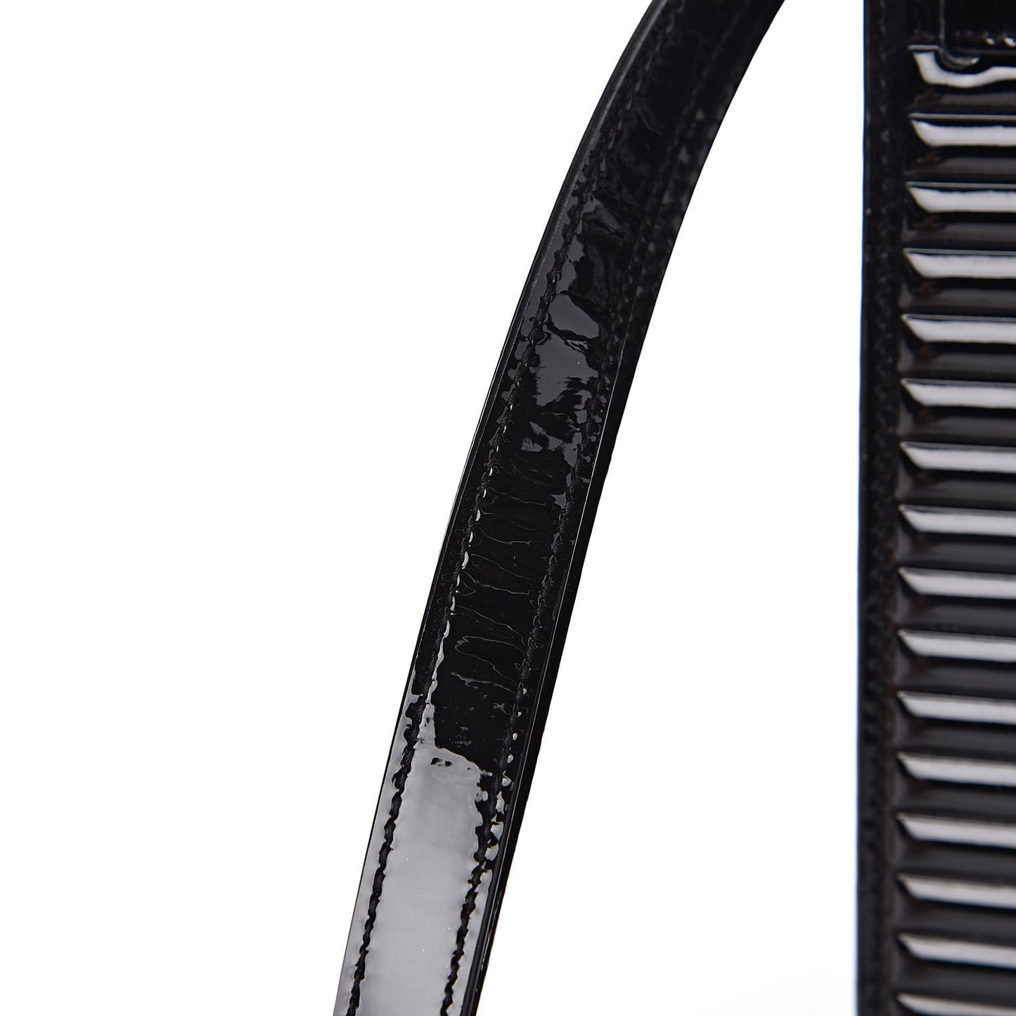 Ribbed Patent Calfskin Baby Sac De Jour Black