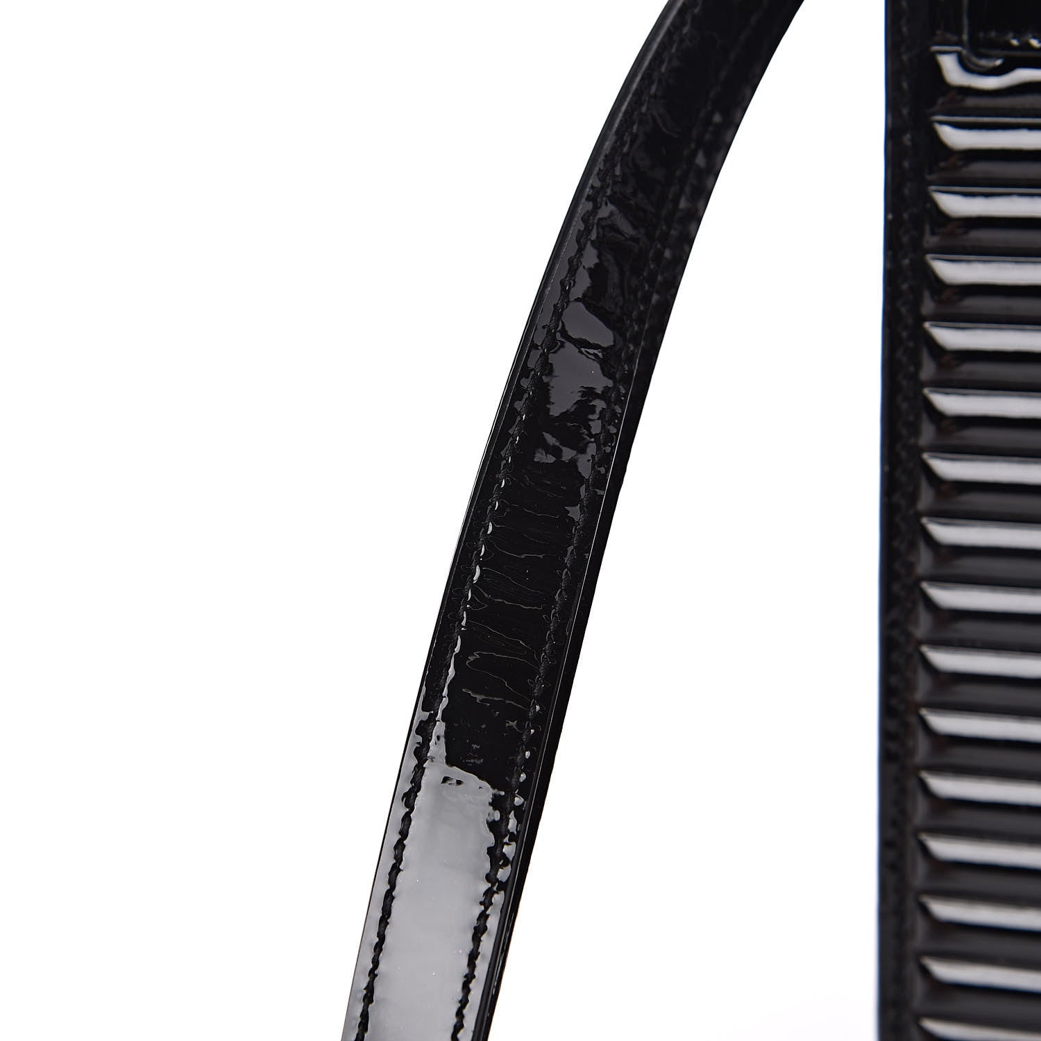 Saint Laurent Ribbed Patent Calfskin Baby Sac De Jour Black 10 of 11
