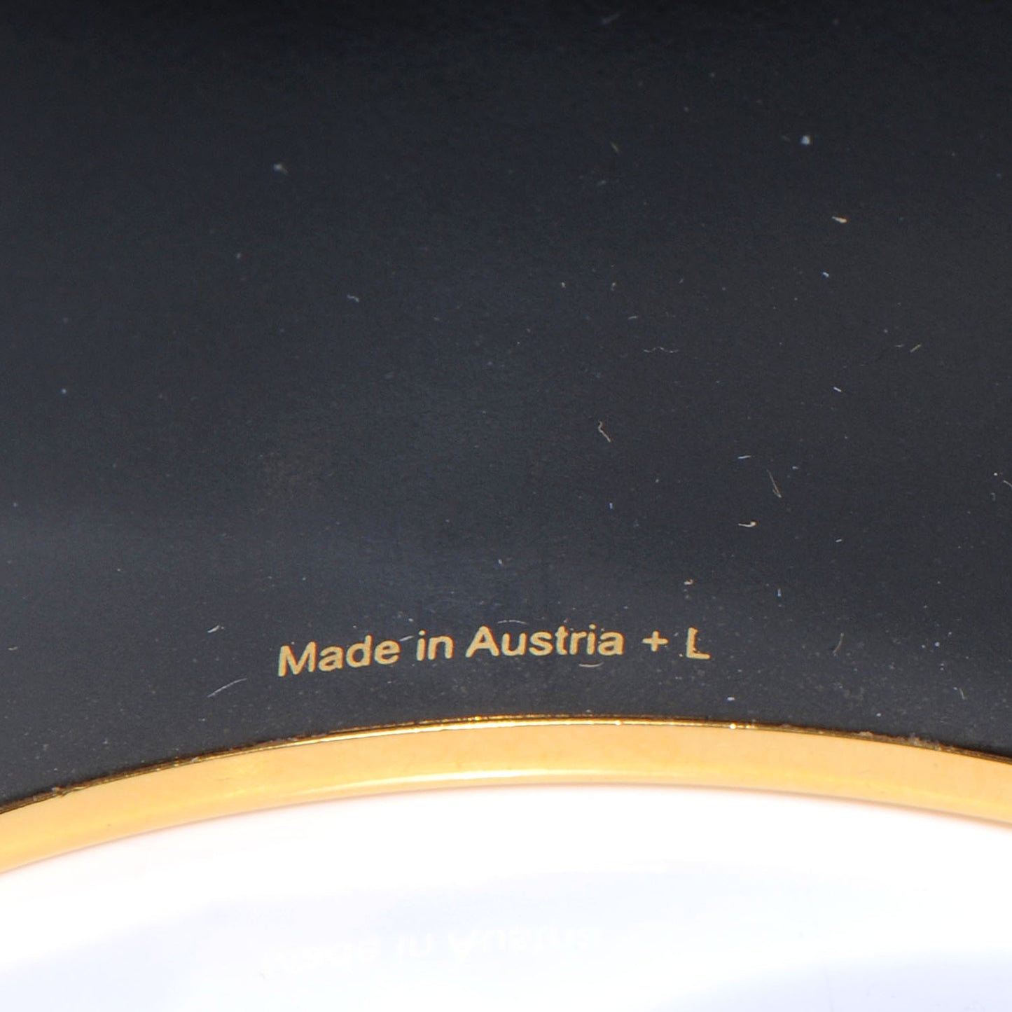 Enamel Printed Elephant Torana Extra Wide Bracelet 65 Black