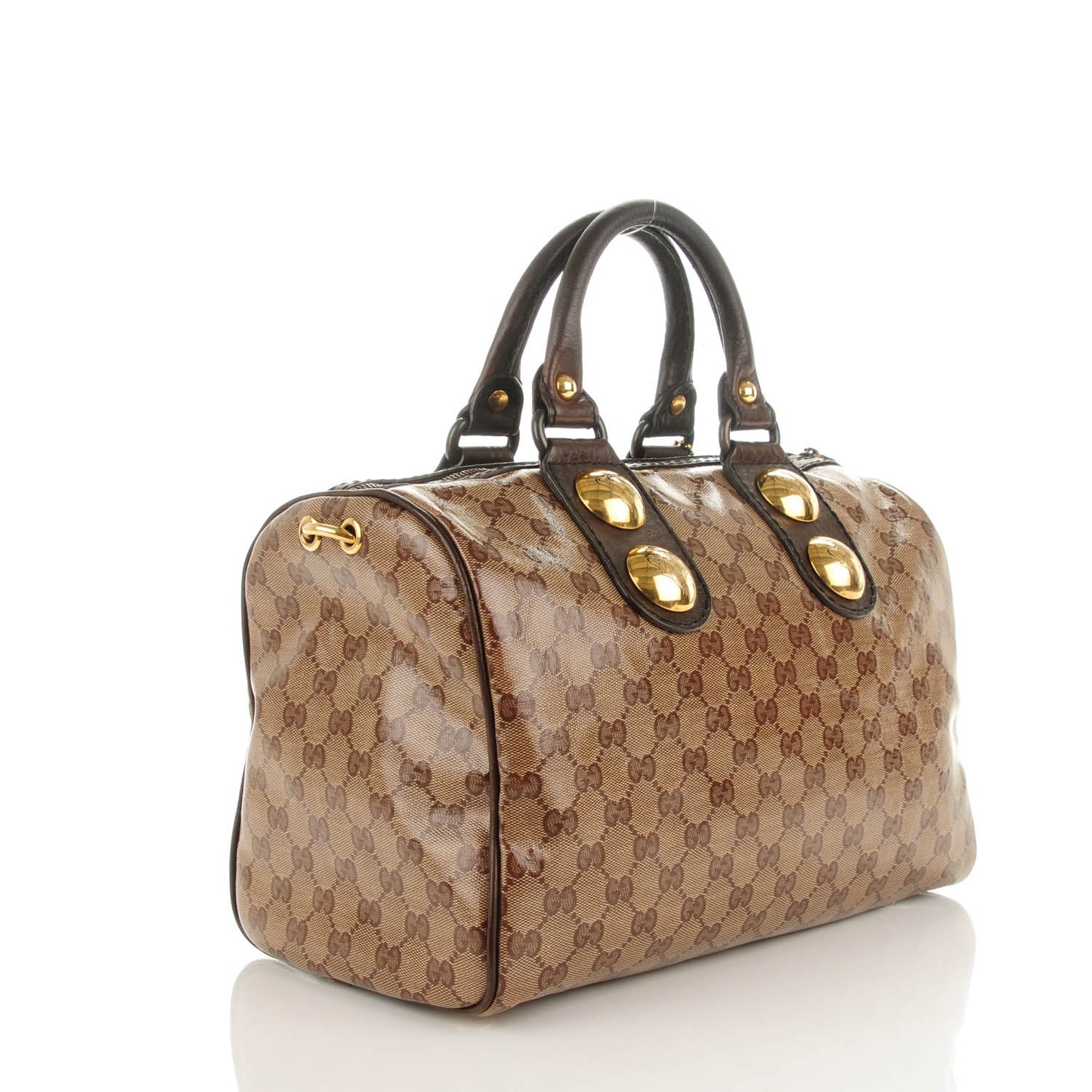 Crystal Monogram Medium Babouska Boston Dark Brown