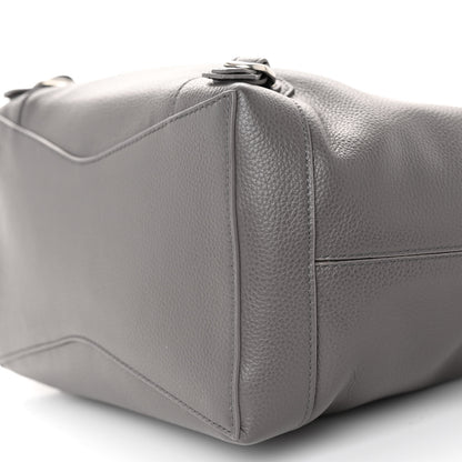 Balenciaga Grained Calfskin Silver Hardware Small Neo Classic Hobo Dark Grey 10 of 10