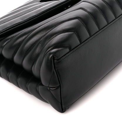 Saint Laurent Calfskin Y Quilted Monogram Monochrome Medium Loulou Chain Satchel Black 10 of 11
