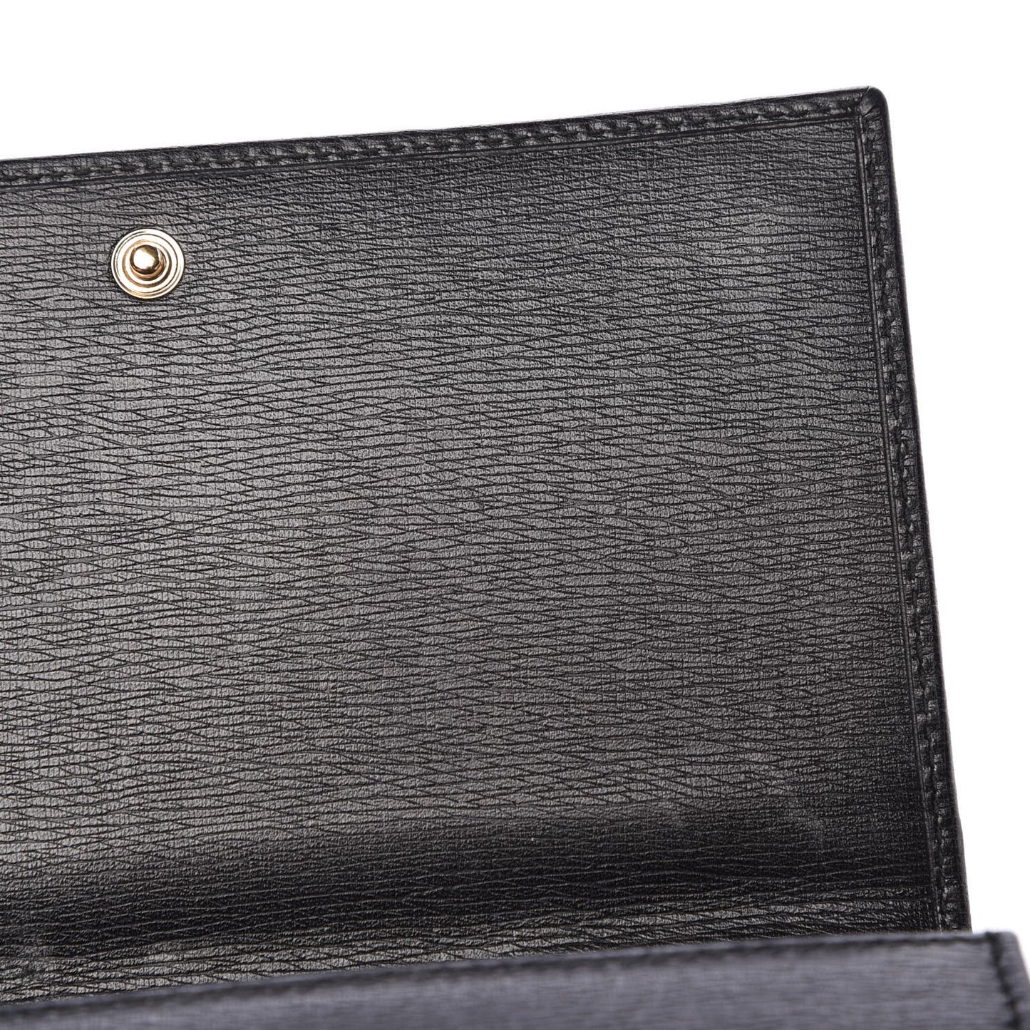 Textured Calfskin Medium Betty Chain Wallet Black