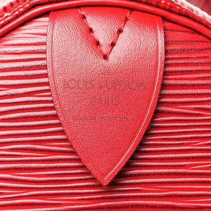 Louis Vuitton Epi Speedy 30 Castillan Red 6 of 8