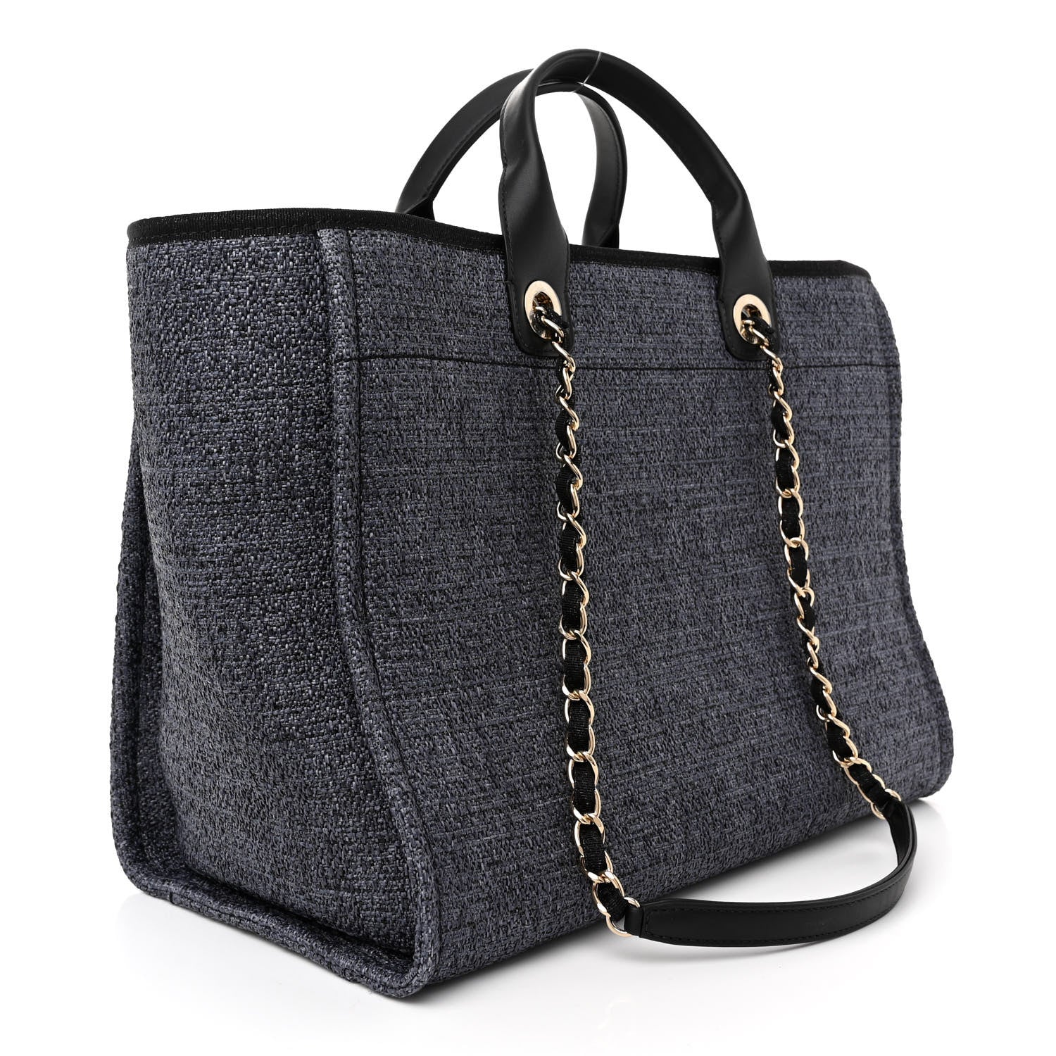 Chanel Lurex Boucle Medium Deauville Tote Black 3 of 11