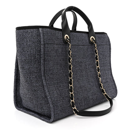 Chanel Lurex Boucle Medium Deauville Tote Black 3 of 11