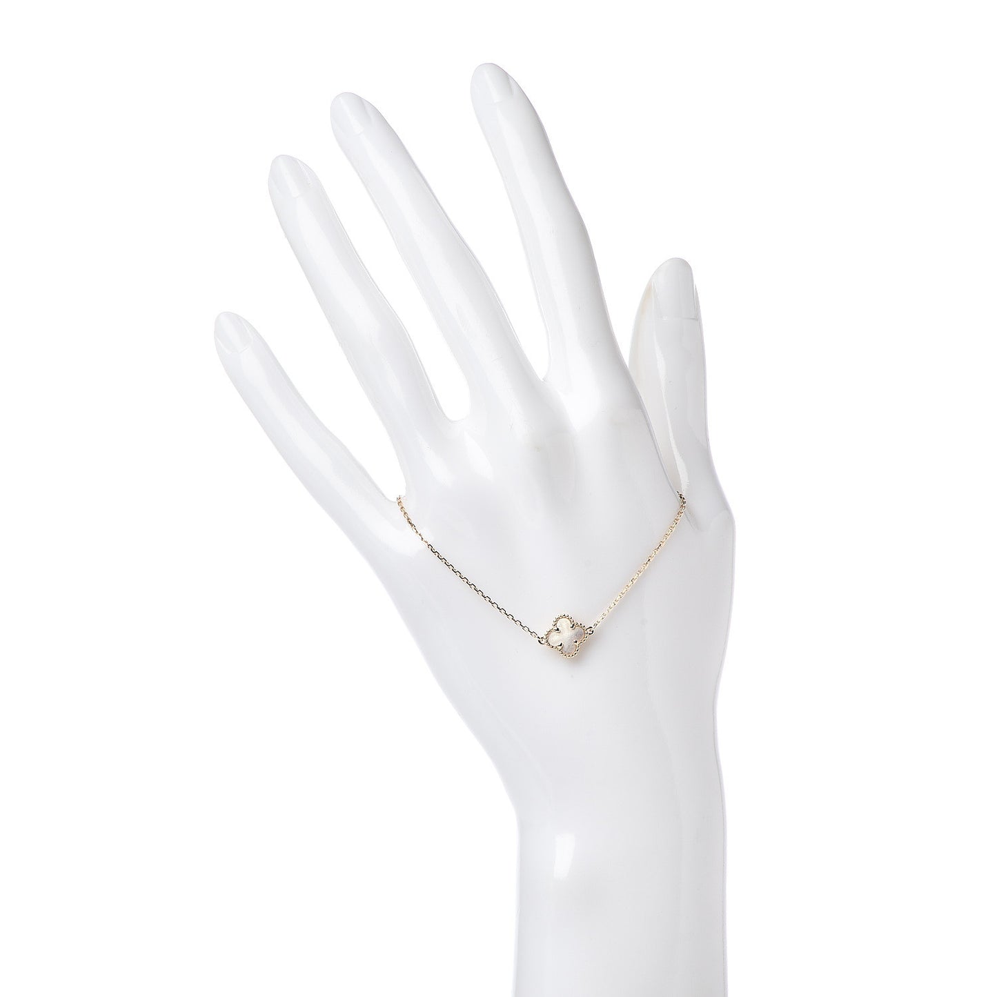 18K Yellow Gold Mother of Pearl Sweet Alhambra Bracelet