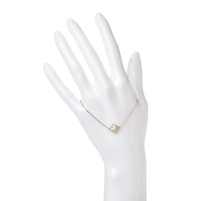 Van Cleef & Arpels 18K Yellow Gold Mother of Pearl Sweet Alhambra Bracelet 2 of 6