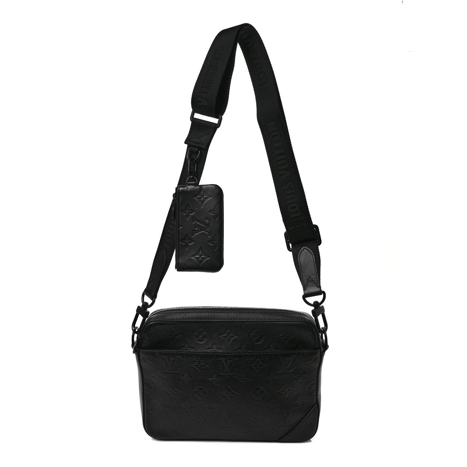 Louis Vuitton Calfskin Monogram Shadow Duo Messenger Black 1 of 10