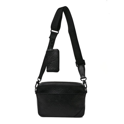 Louis Vuitton Calfskin Monogram Shadow Duo Messenger Black 1 of 10