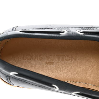 Louis Vuitton Damier Infini Mens Marina Bay Boat Shoes 9.5 Navy 7 of 8