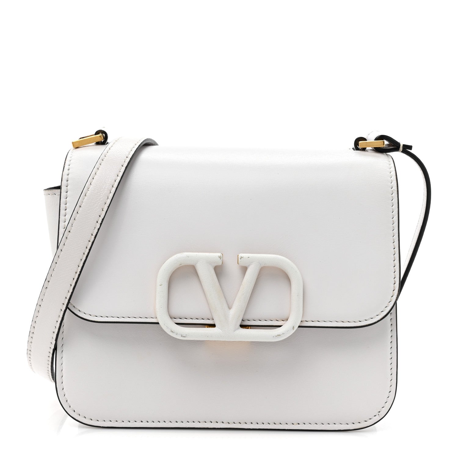 Valentino Garavani Smooth Calfskin Small VSling Shoulder Bag White 1 of 16