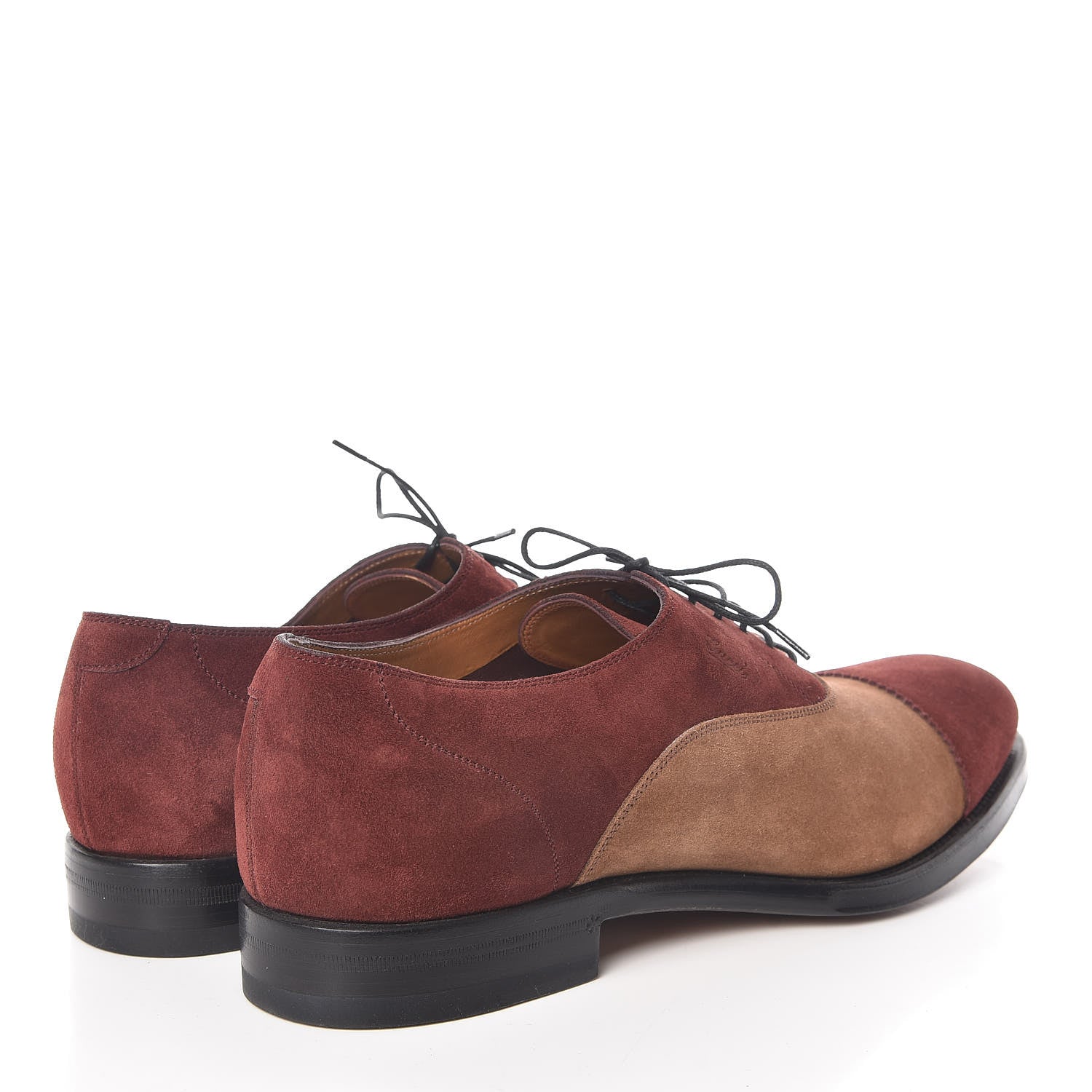 Gucci Suede Mens Lace Up Oxfords 12 Brown 4 of 10
