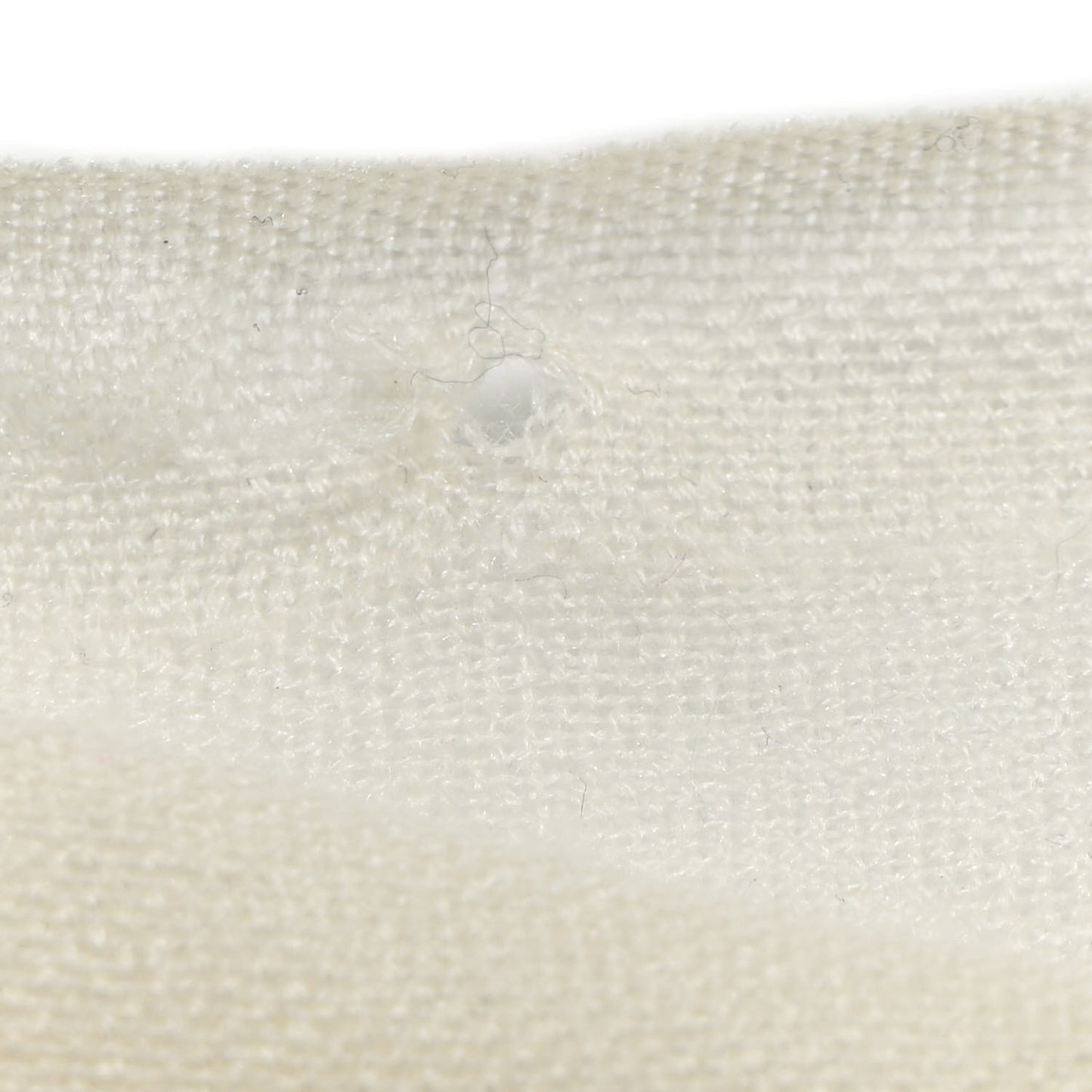 Cashmere Silk Wool CC Embroidered Scarf White