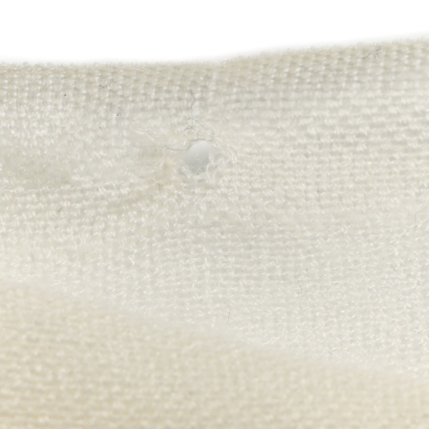 Chanel Cashmere Silk Wool CC Embroidered Scarf White 5 of 6