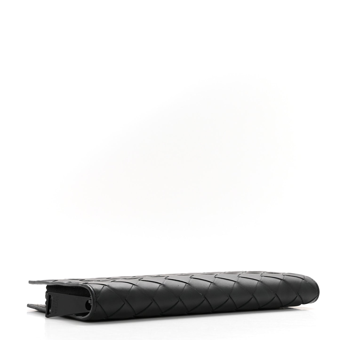 Nappa Intrecciato Zip Wallet Black