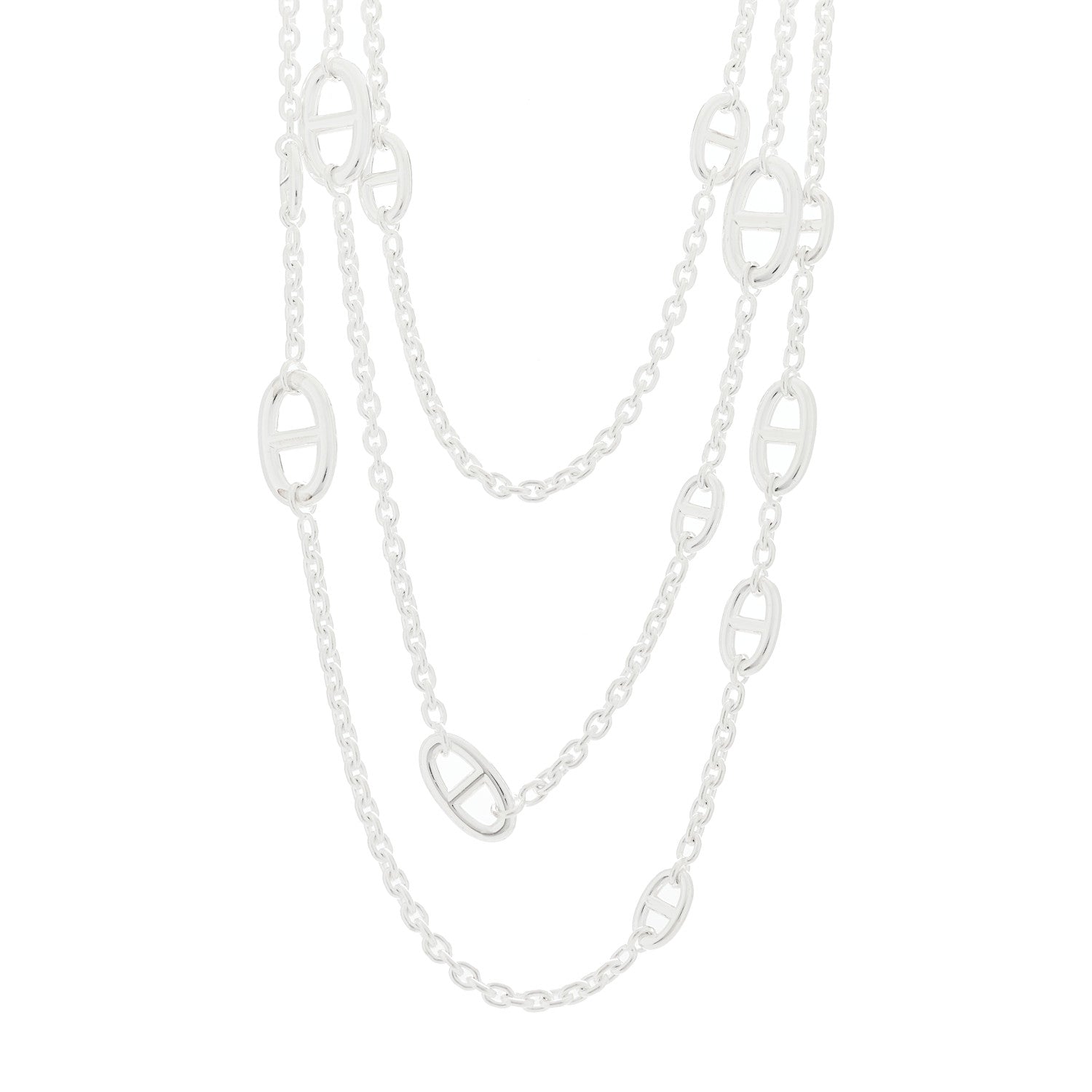 Hermes Sterling Silver Farandole Necklace 160 1 of 8
